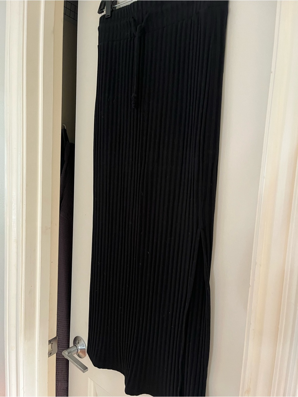 Black Pleated Maxi Skirt